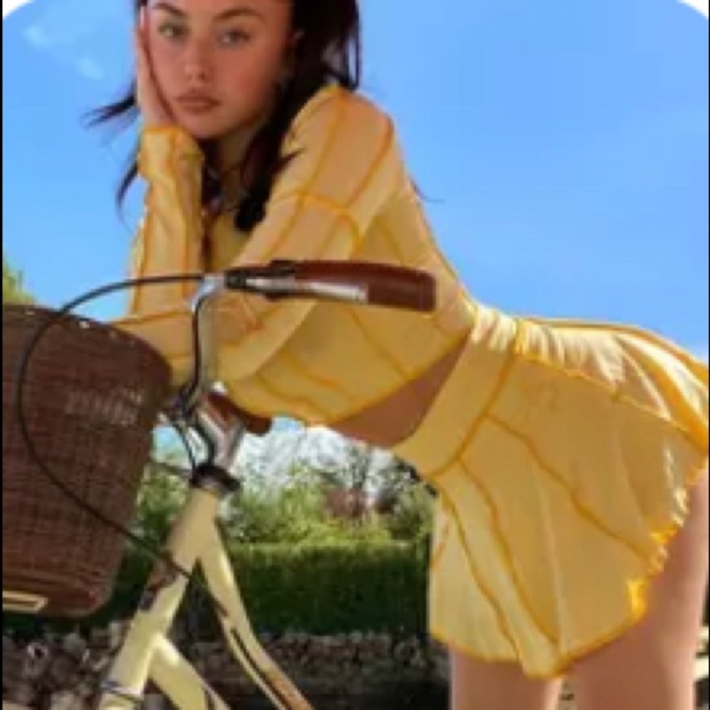 Yellow /Orange tennis skirt set